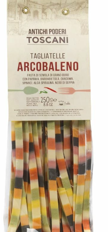 Tagliatelle Arcobaleno, In Regenbogenfarben, 250g - Antichi Poderi Toscani 3 Tagliatelle Arcobaleno, In Regenbogenfarben, 250g - Antichi Poderi Toscani