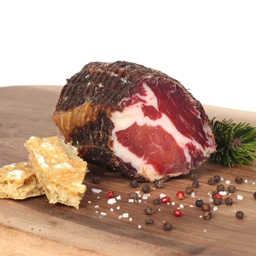 Coppa, Italienische Schinken Spezialität, Vakuumiert, Ca. 350g - Metzgerei Rinner 4 Coppa, Italienische Schinken Spezialität, Vakuumiert, Ca. 350g - Metzgerei Rinner - Image 2