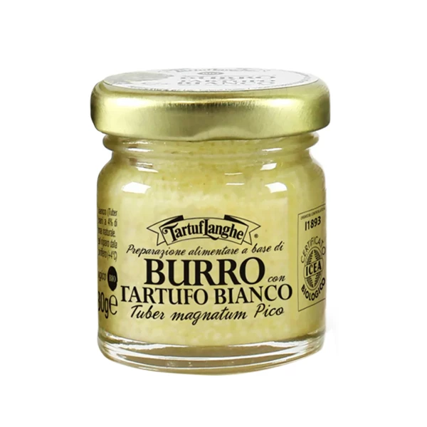 BIO Butter Mit Weißem Trüffel, 30g - Tartuflanghe 3 BIO Butter Mit Weißem Trüffel, 30g - Tartuflanghe