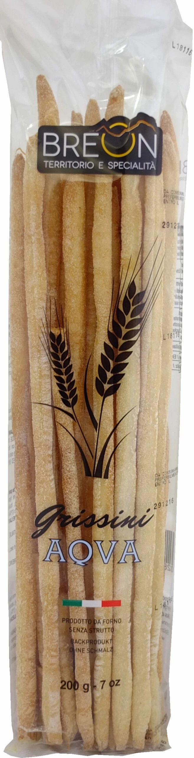 Grissini Aqua, Brotstangen, 200g - Breon 3 Grissini Aqua, Brotstangen, 200g - Breon