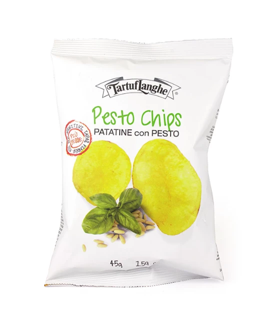 Chips Mit Pesto Aus Basilico Genovese DOP 45g Oder 100g - Tartuflanghe 3 Chips Mit Pesto Aus Basilico Genovese DOP 45g Oder 100g - Tartuflanghe