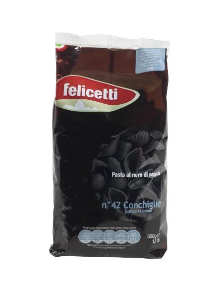 Tintenfisch Muschelnudeln Aus Hartweizengrieß, 500g - Felicetti 3 Tintenfisch Muschelnudeln Aus Hartweizengrieß, 500g - Felicetti