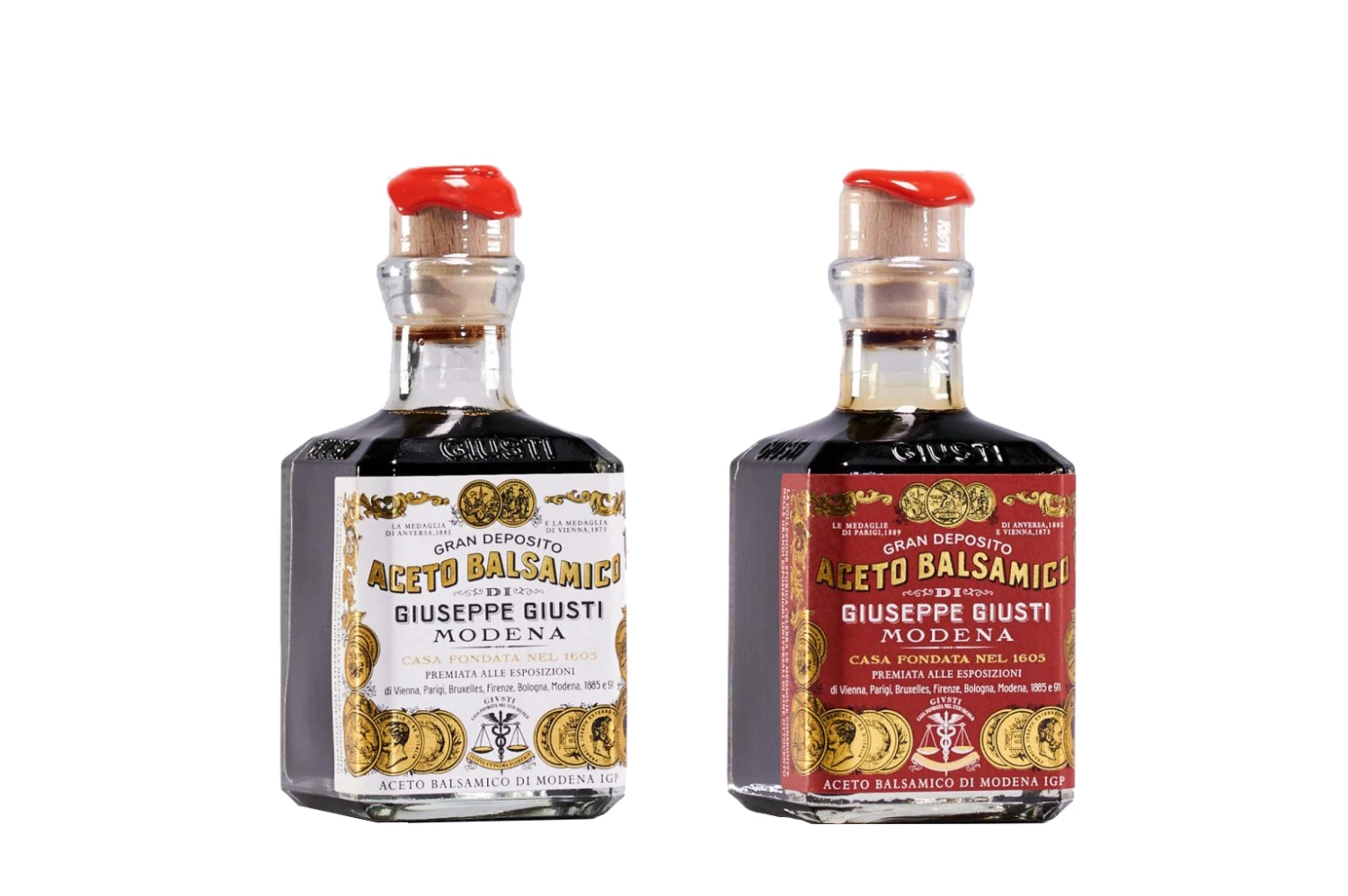 Duetto, 2 & 3 Goldmedaillen, Balsamicoessig Aus Modena I.G.P., 2x250ml - Acetaia Giusti 3 Duetto, 2 & 3 Goldmedaillen, Balsamicoessig Aus Modena I.G.P., 2x250ml - Acetaia Giusti