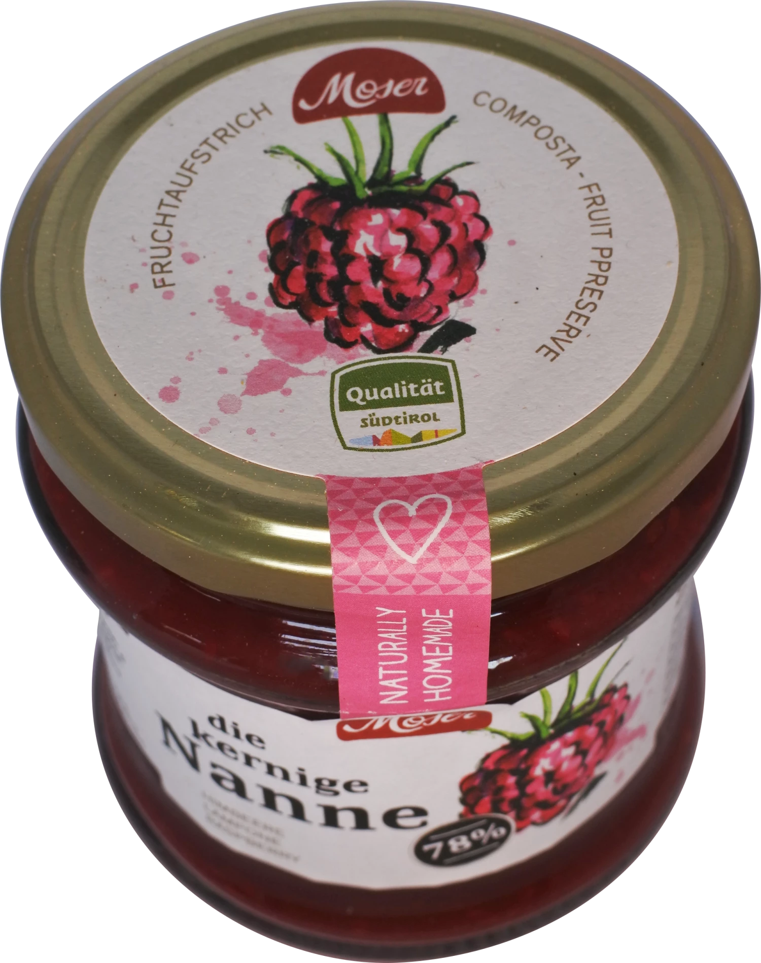 Fruchtaufstrich "die Kernige Nanne" - Himbeere, 340ml - Moser KG Bäckerei 4 Fruchtaufstrich "die Kernige Nanne" - Himbeere, 340ml - Moser KG Bäckerei - Image 2