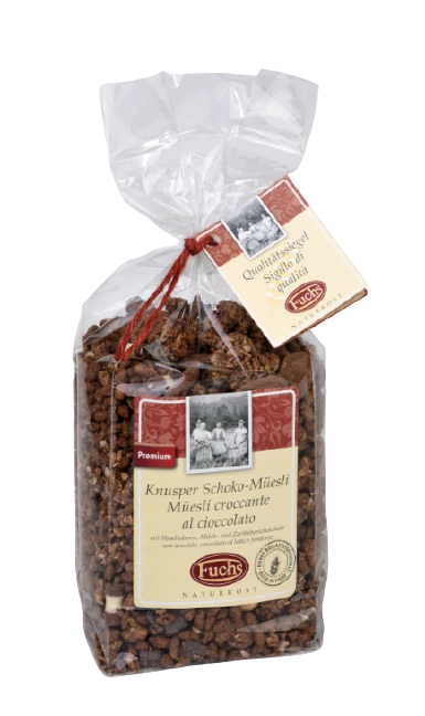 Knusper Schoko-Müsli, Müsli Mit Haselnüssen & Schokolade, 350g - Fuchs 3 Knusper Schoko-Müsli, Müsli Mit Haselnüssen & Schokolade, 350g - Fuchs