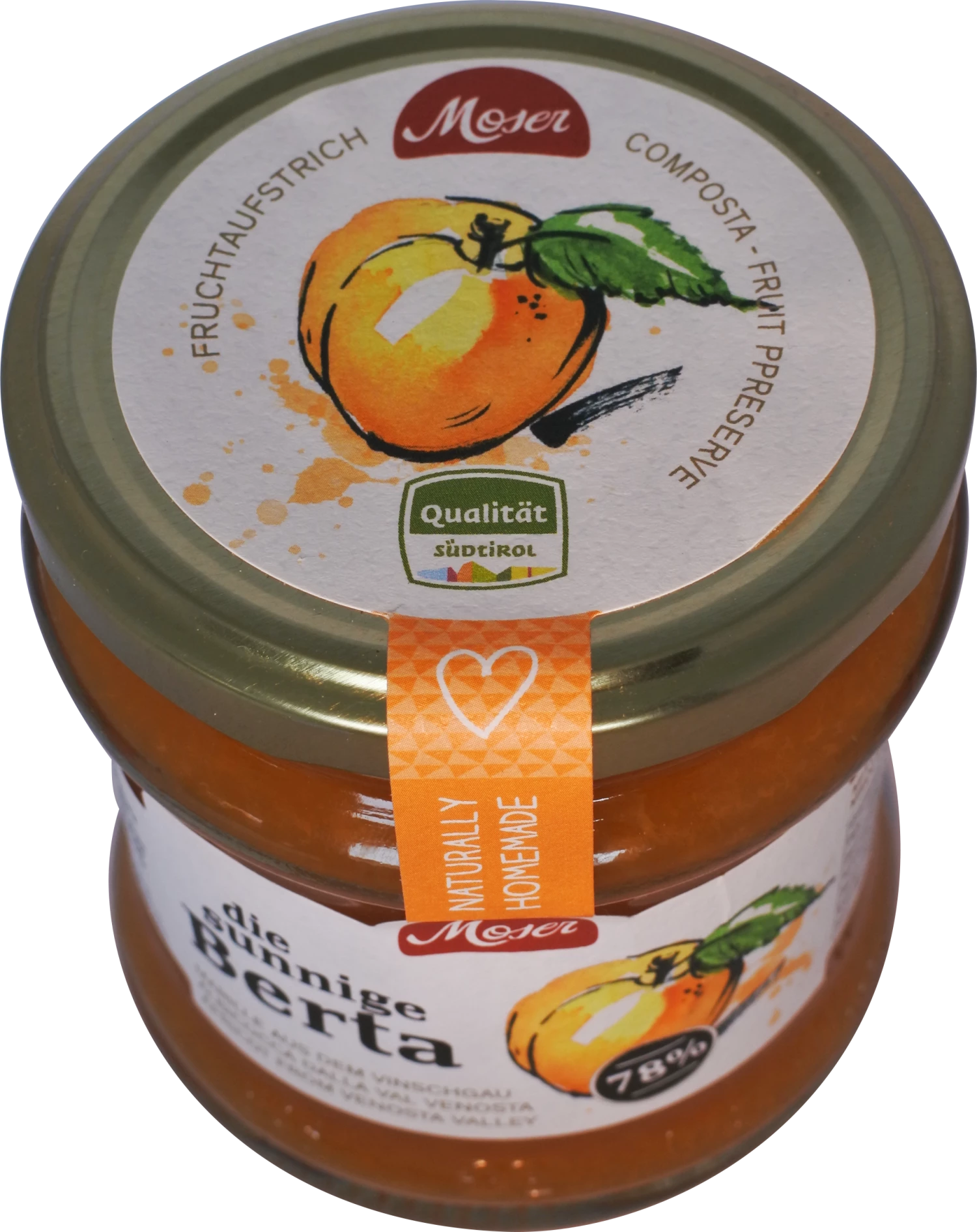 Fruchtaufstrich "die Sunnige Berta" - Vinschger Marille - Moser KG Bäckerei 4 Fruchtaufstrich "die Sunnige Berta" - Vinschger Marille - Moser KG Bäckerei - Image 2