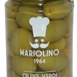 Grüne Oliven, Mit Kern In Salzwasser, 314 Ml - Mariolino