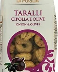 Taralli, Italienische Knabberei Mit Zwiebeln & Oliven, 250g - Fiore Di Puglia