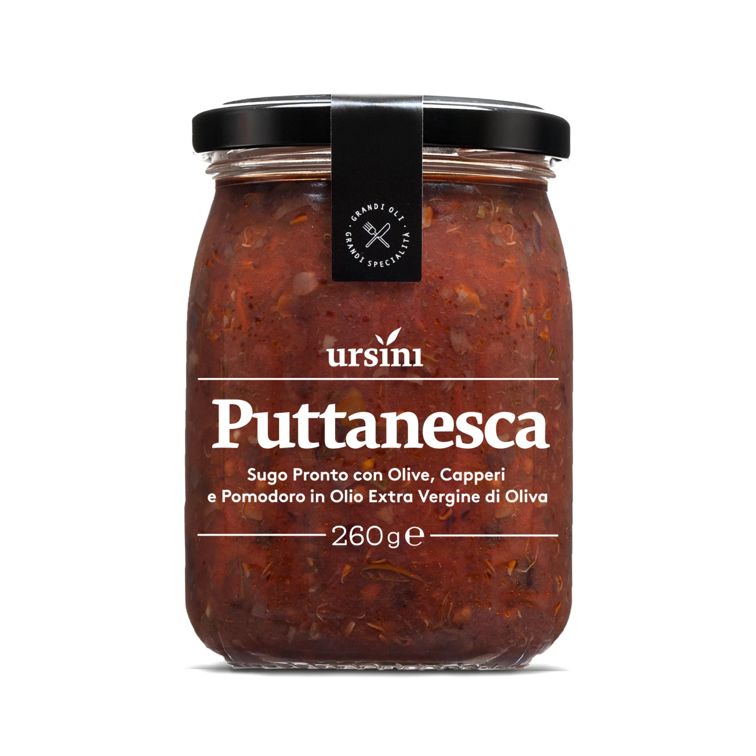 Sugo Alla Puttanesca, Tomatensauce Mit Kapern Und Oliven Mit Kräutern, 260 G - Ursini 2 Sugo Alla Puttanesca, Tomatensauce Mit Kapern Und Oliven Mit Kräutern, 260 G - Ursini