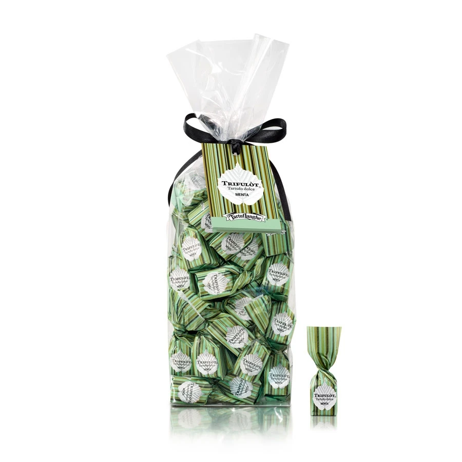 Tartuflanghe Trifulot - Süße Pfefferminze Trüffel-Pralinen Mit Weißer Schokolade, 200g 3 Tartuflanghe Trifulot - Süße Pfefferminze Trüffel-Pralinen Mit Weißer Schokolade, 200g