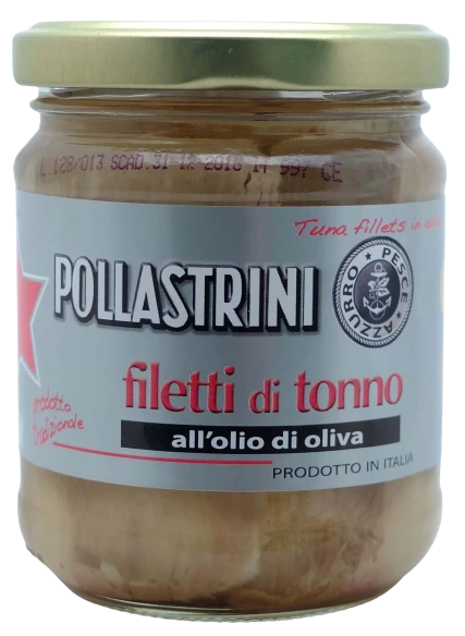Thunfischfilet, Eingelegt In Olivenöl, 200g - Pollastrini 3 Thunfischfilet, Eingelegt In Olivenöl, 200g - Pollastrini