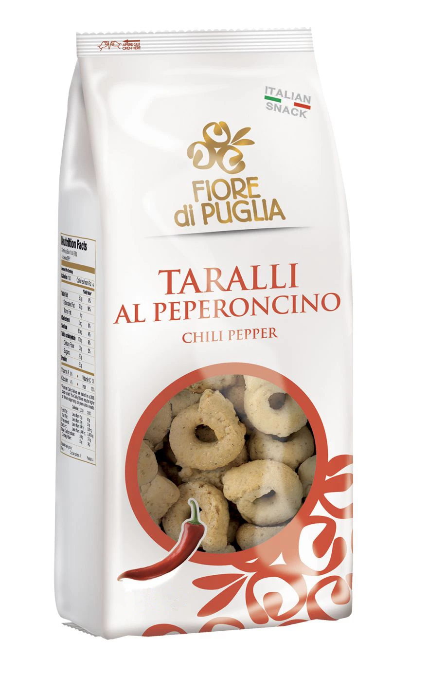 Taralli Peperoncino, Pikante Bagels Aus Italien, 500g - Fiore Di Puglia 3 Taralli Peperoncino, Pikante Bagels Aus Italien, 500g - Fiore Di Puglia