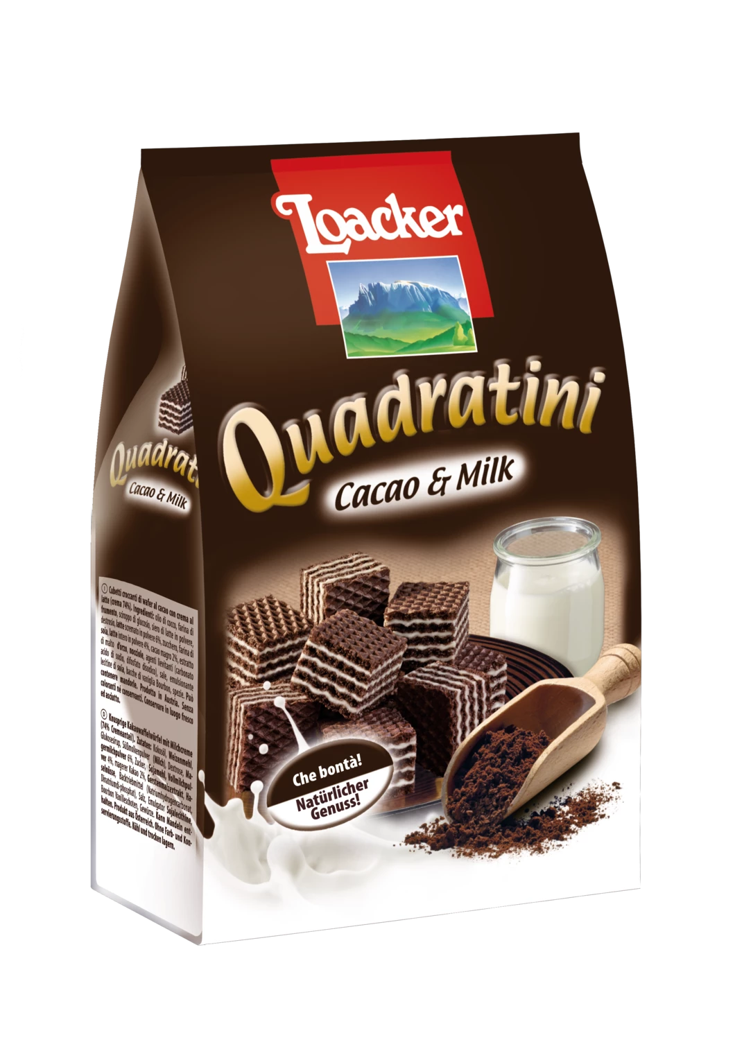 Quadratini Cacao&Milk, 250g - Loacker 3 Quadratini Cacao&Milk, 250g - Loacker