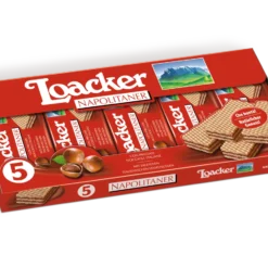 Napolitaner, Knusprige Haselnusswaffeln, 5 X 45 G - Loacker