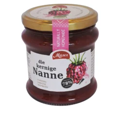 Fruchtaufstrich "die Kernige Nanne" - Himbeere, 340ml - Moser KG Bäckerei